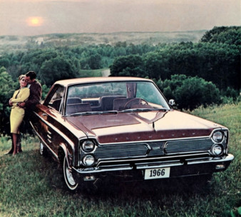 He: "Do you love me or my Plymouth Fury?"<br>
She: "Does it matter?"<br>
He: "No." motor meme