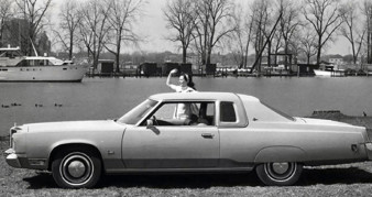 Bess waved down the Harbor Pilot to help park her 1975 Imperial Crown Coupe. motor meme