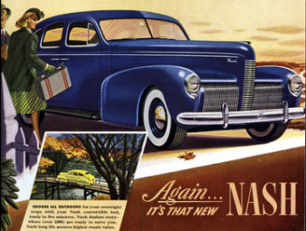She: "Oh thank heaven, it's a Nash! For a second I thought it was a LaSalle!" motor meme
