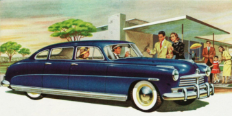 They: "Nice Packard!"<br>
Driver: "Thanks, but it's actually a 'step-down'." motor meme