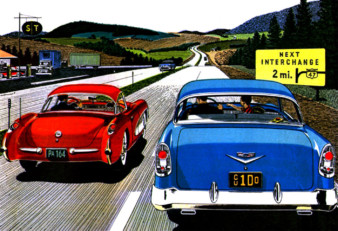 Boy: "Look, Daddy! I see a '56 Dodge D-500 at the gas station!" motor meme