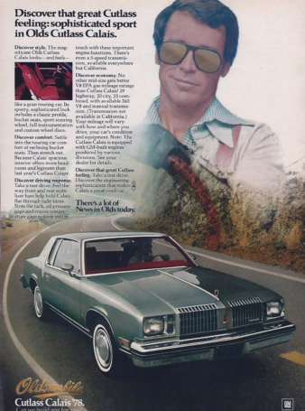 Being legally blind didn't stop Steve from enjoying Oldsmobility. motor meme